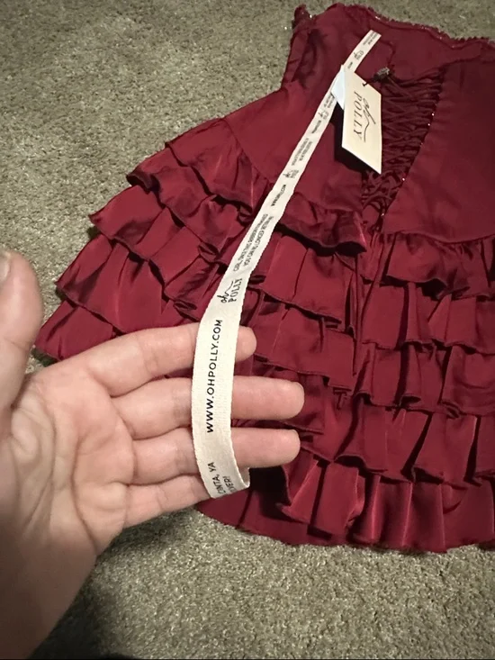 Strapless Ruffle Tiered Mini Dress - Picture 6 of 8